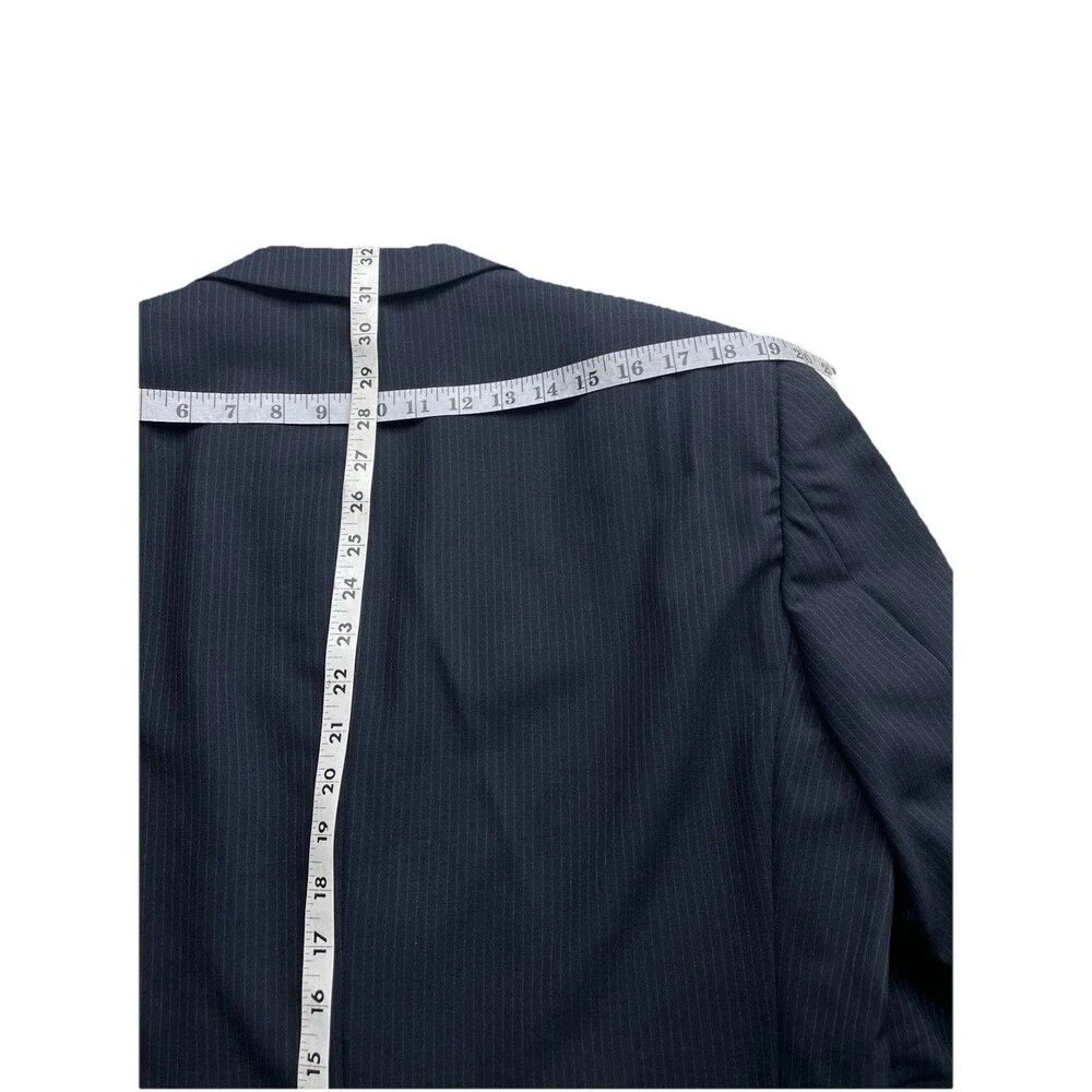 Mani Giorgio Armani Men Suit Navy Pencil Striped 40R 36x30 Jacket Pants Set